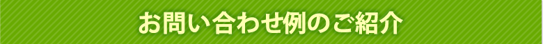 お問い合わせ例のご紹介